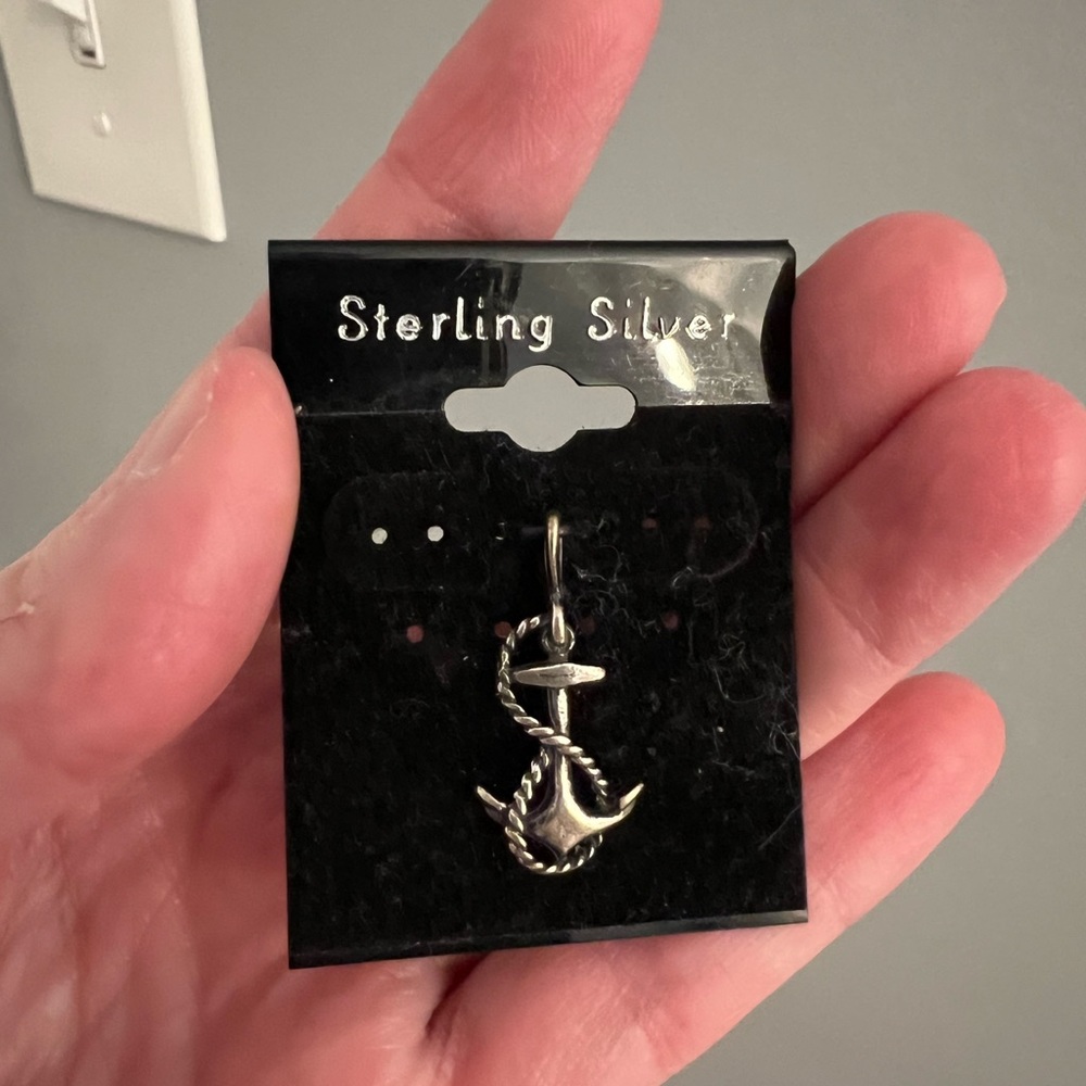 Sterling silver anchor charm. NWT.